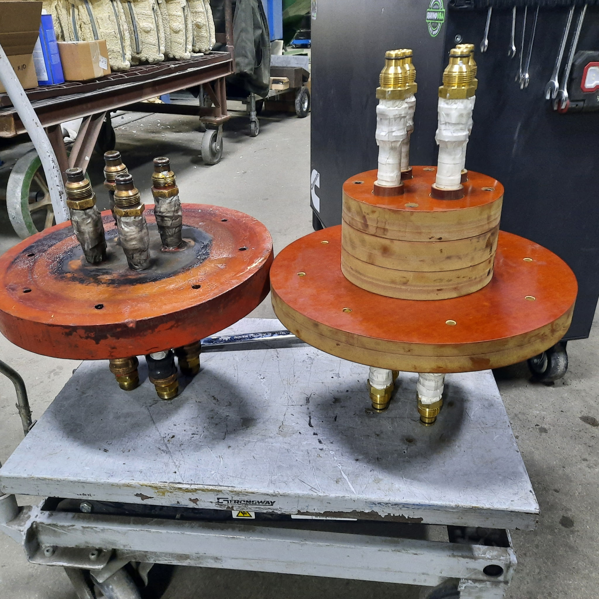 Custom Water-Cooled Power Feedthru component