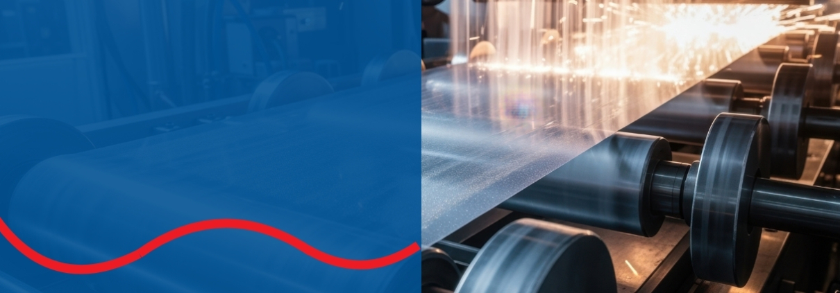 chemical vapor deposition machine with a blue box and wavy red line overlaid on top
